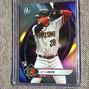 Seth Beer RC 2022 Topps Bowman Platinum Rookie Card-Arizona Diamondbacks